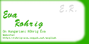 eva rohrig business card