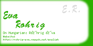 eva rohrig business card